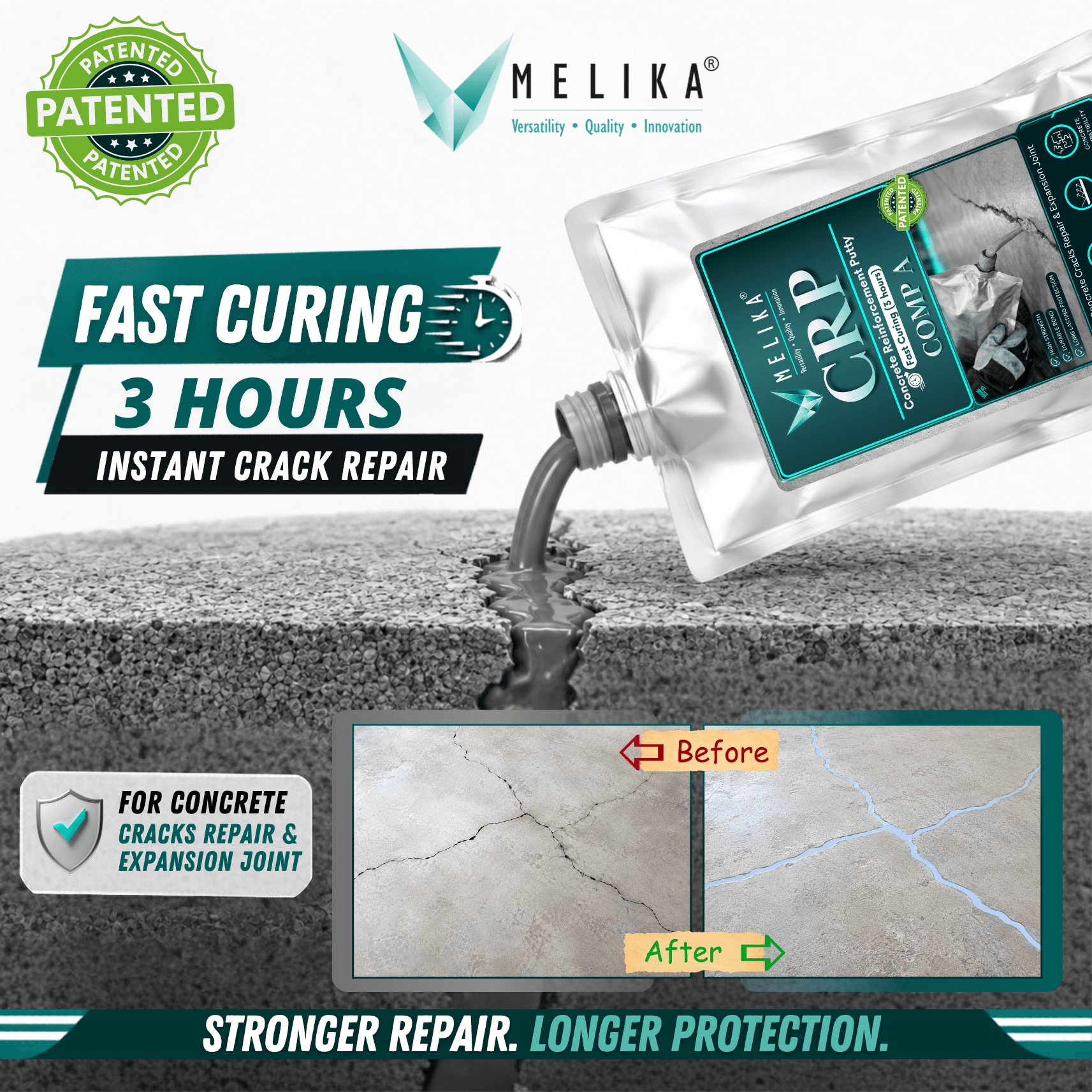 CRP fast curing crack repair