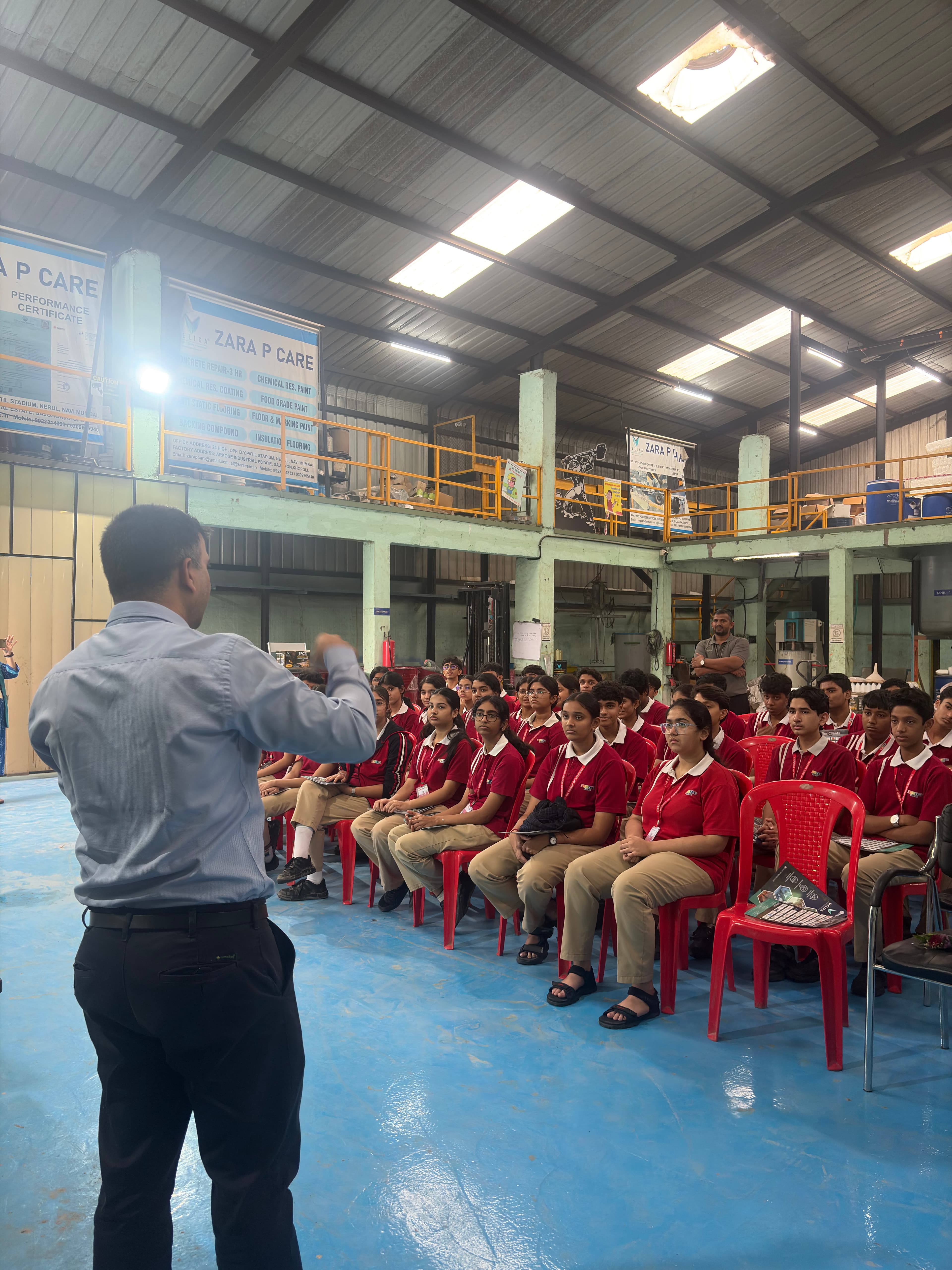 VIBGYOR HIGH, Kharghar students seated for the facility session at Zara Globe Solutions