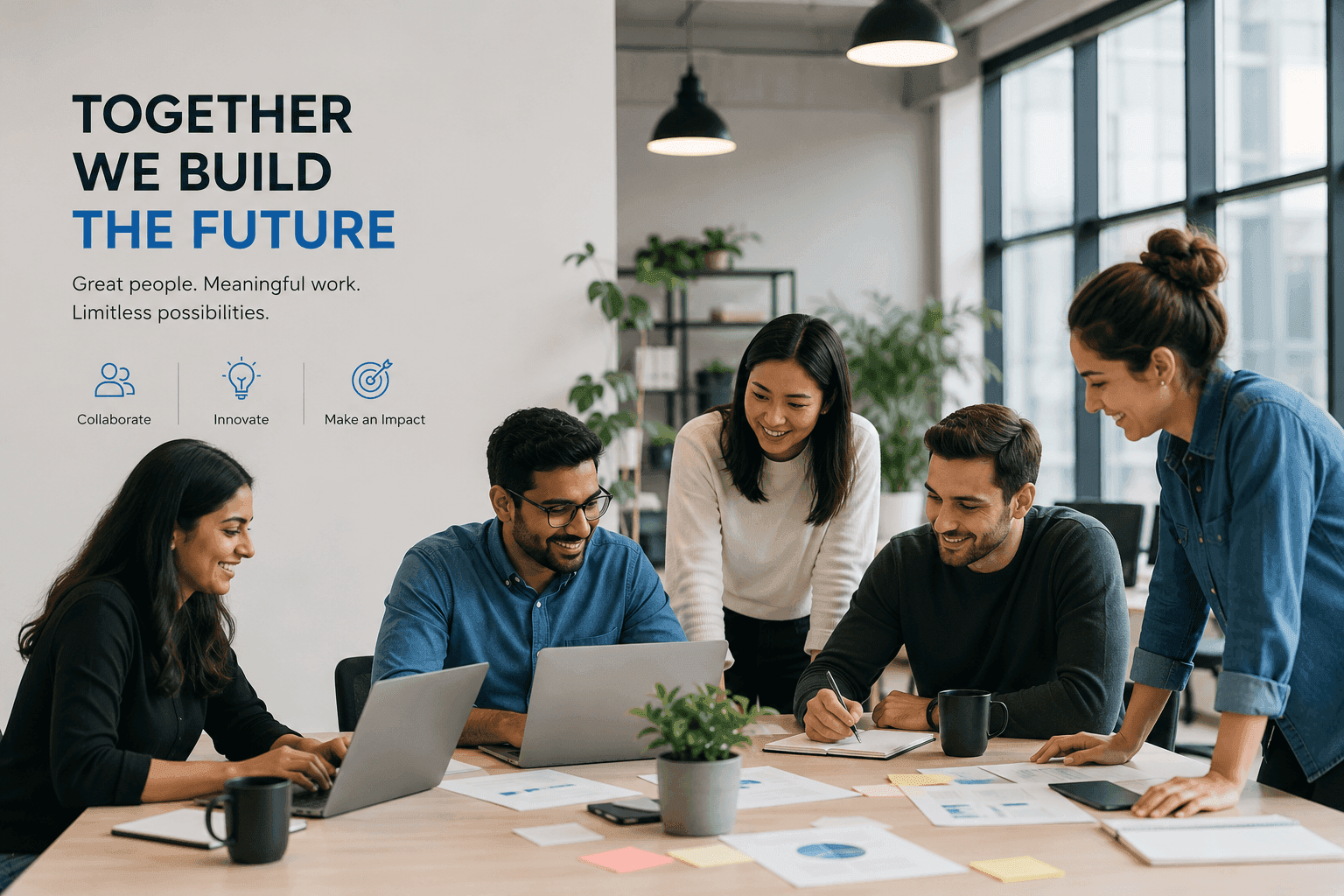 Together we build the future — great people, meaningful work, limitless possibilities